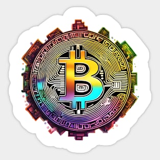 Bitcoin colorful Sticker